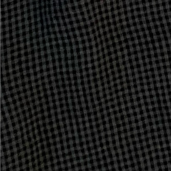 Eileen Fisher Puckered Organic Linen Tapered Ankle Pant in Black Check Size 1X - Picture 11 of 11